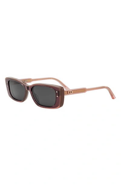 Shop Dior ‘highlight S2i 53mm Rectangular Sunglasses In Bordeaux/ Smoke