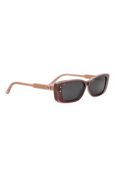 Shop Dior ‘highlight S2i 53mm Rectangular Sunglasses In Bordeaux/ Smoke