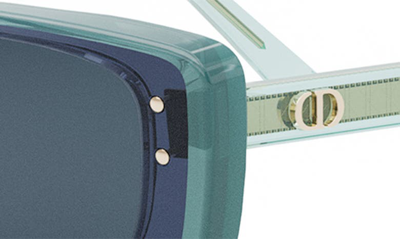 Shop Dior ‘highlight S2i 53mm Rectangular Sunglasses In Shiny Blue / Blue
