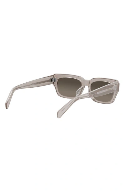 Shop Celine Bold 3 Dot Rectangular Sunglasses In Beige/ Brown