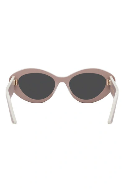 Shop Dior 'pacific B1u 53mm Butterfly Sunglasses In Shiny Pink / Smoke