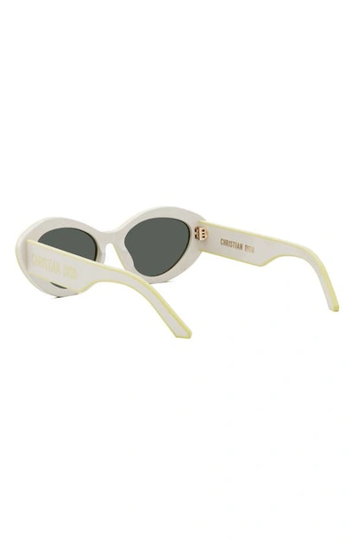 Shop Dior 'pacific B1u 53mm Butterfly Sunglasses In Ivory / Brown