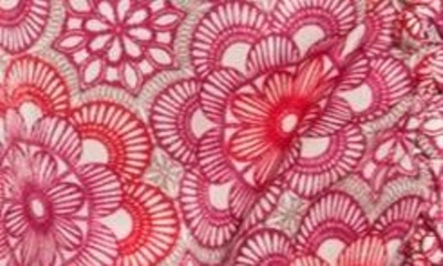 Shop Bcbgeneration Floral Long Sleeve Crop Blouse In Crochet Flower Doily
