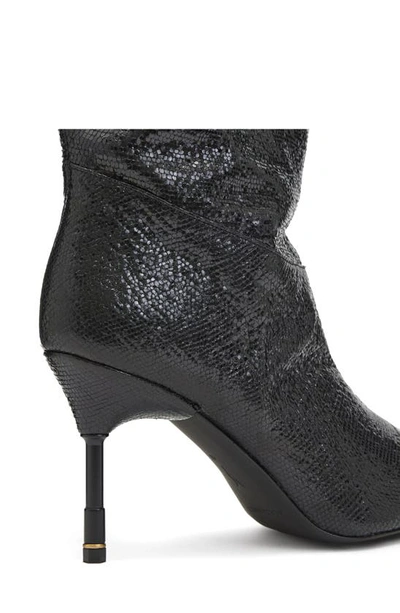 Allsaints Nori Knee High Boot In Metallic Black