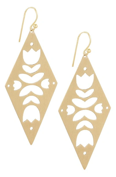 Shop Saachi Thalia Floral Cutout Drop Earrings In Gold