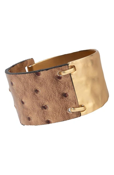 Shop Saachi Aileen Cuff Bracelet In Gold