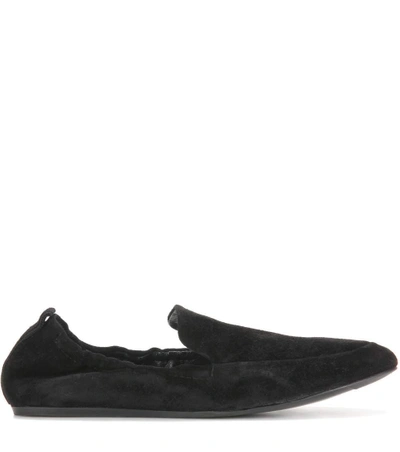 Shop Lanvin Suede Loafers In Llack