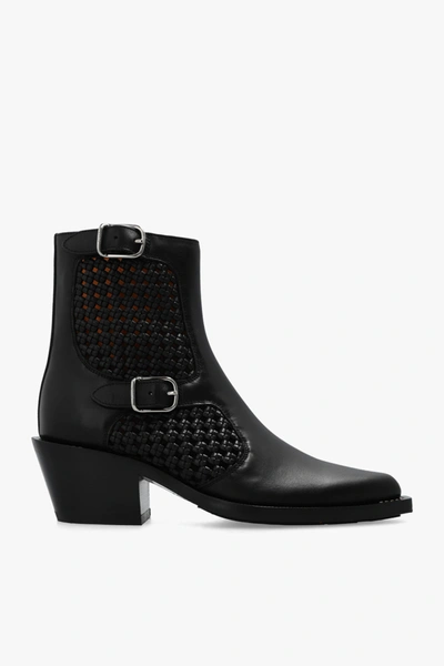 Shop Chloé Black ‘nellie' Heeled Ankle Boots In New