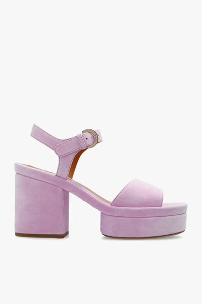 Shop Chloé Pink ‘odina' Platform Sandals In New