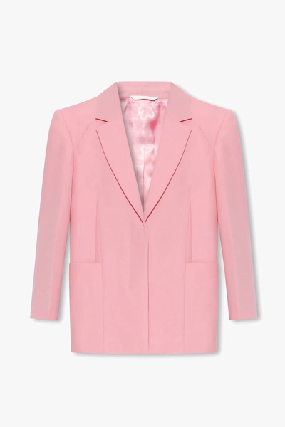 Shop Givenchy Pink Wool Blazer In New