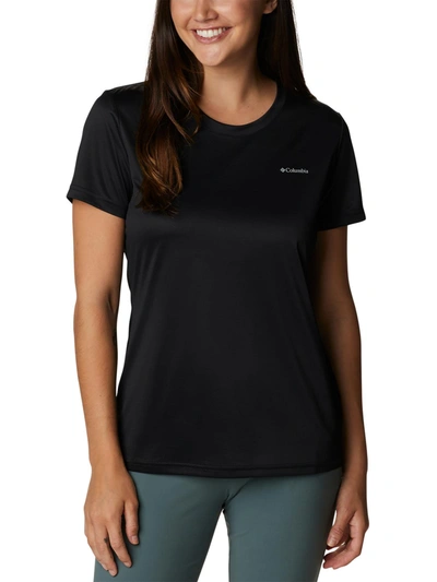 Shop Columbia Sportswear Womens Hiking Workout T-shirt In Black