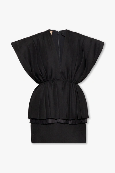 Shop Gucci Black Pleated Dress In New
