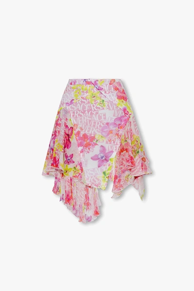 Shop Versace Multicolour Silk Skirt In New