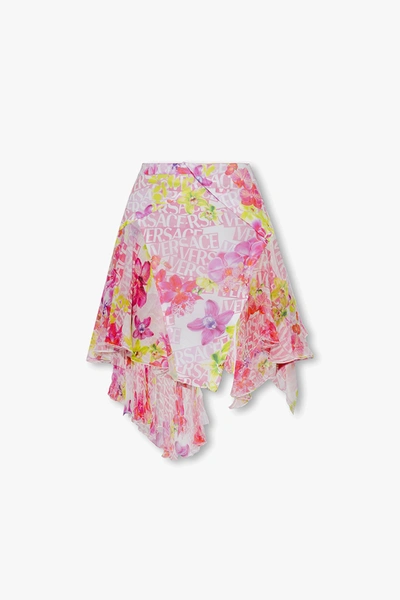 Versace Pink Orchid Miniskirt In New