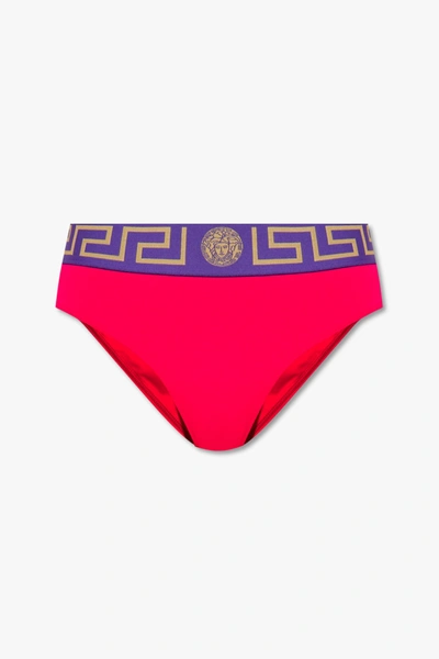 Shop Versace Pink Swimsuit Bottom In New