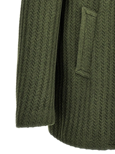 Shop Etro Double-breasted Coat Coats, Trench Coats Green