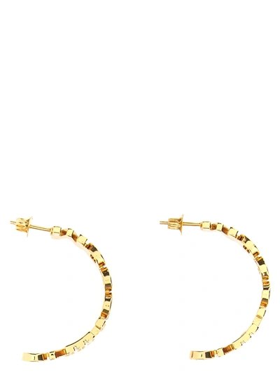 Shop Moschino Logo Earrings Jewelry Gold