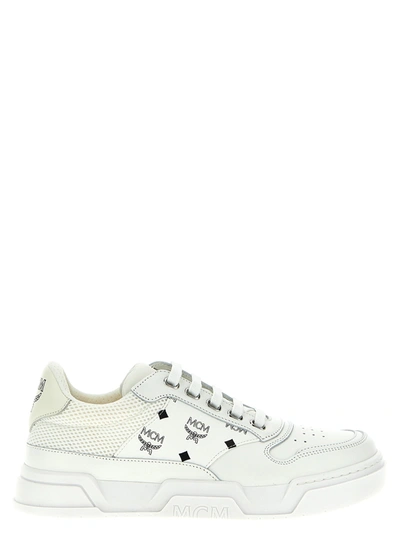 Shop Mcm Skyward Sneakers White