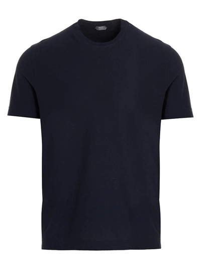 Shop Zanone Ice Cotton T-shirt In Blue