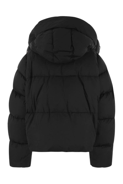 Shop Sportmax Otaria - Hooded Short Jacket In Black