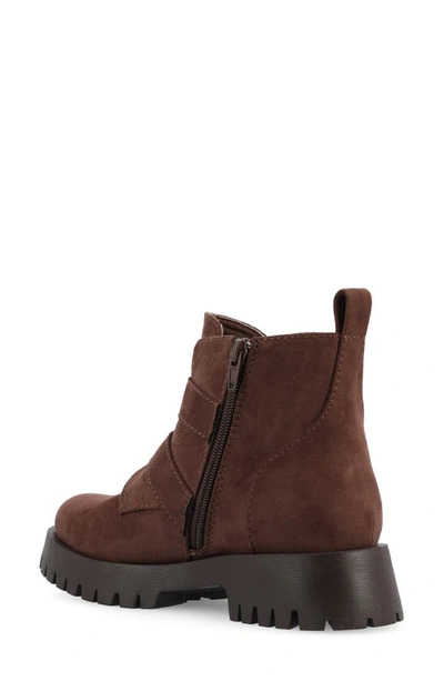 Journee Collection Maebry Buckle Bootie In Brown