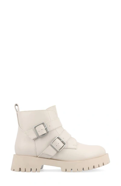 Journee Collection Maebry Buckle Bootie In Bone