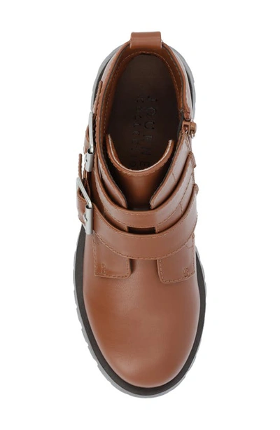 Journee Collection Maebry Buckle Bootie In Cognac