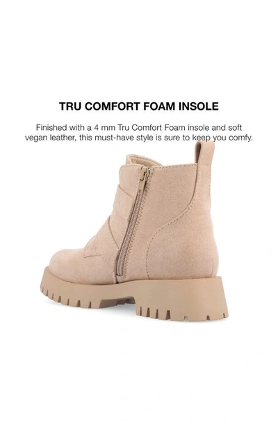 Journee Collection Maebry Buckle Bootie In Beige