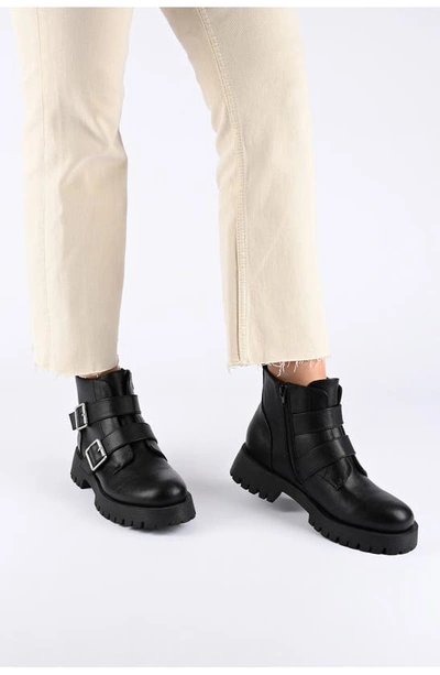 Journee Collection Maebry Buckle Bootie In Brown