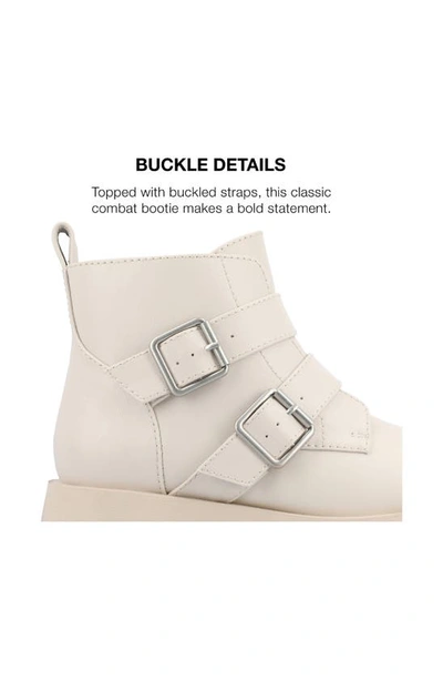 Journee Collection Maebry Buckle Bootie In Bone