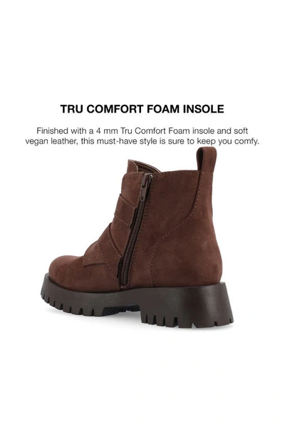 Journee Collection Maebry Buckle Bootie In Brown