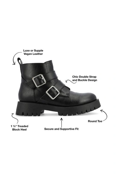 Journee Collection Maebry Buckle Bootie In Black