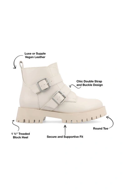 Journee Collection Maebry Buckle Bootie In Bone