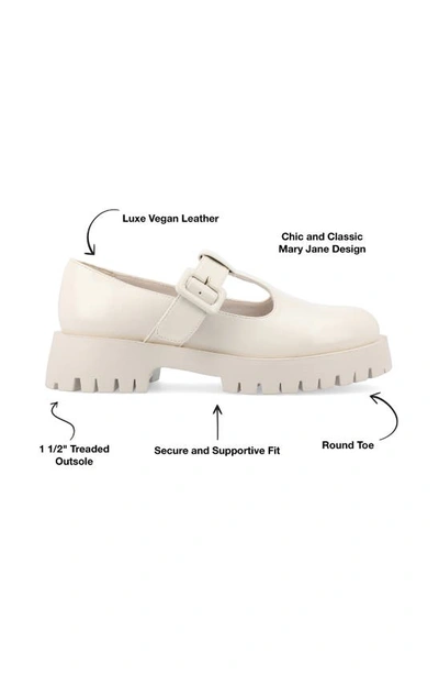 Journee Collection Suvi Mary Jane Loafer In Bone