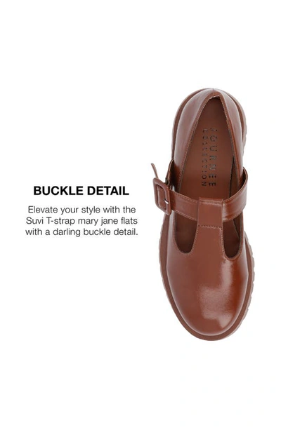 Shop Journee Collection Suvi Mary Jane Loafer In Cognac