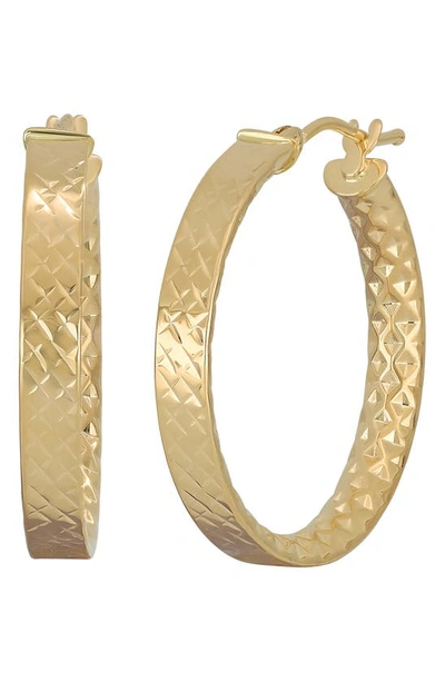 Shop Bony Levy Liora 14k Gold Textured Hoop Earrings In 14k Yellow Gold