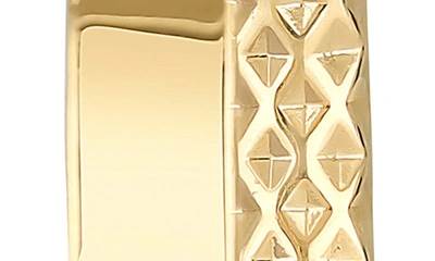 Shop Bony Levy Liora 14k Gold Texture Hoop Earrings In 14k Yellow Gold