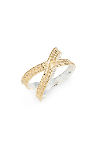 Shop Anna Beck Classic Crossover Ring In Gold