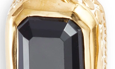 Shop Anna Beck Rectangular Onyx Drop Earrings In Gold/ Black Onyx