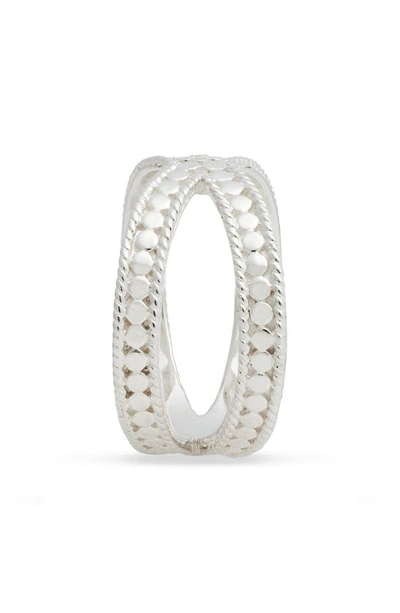 Shop Anna Beck Classic Crossover Ring In Silver