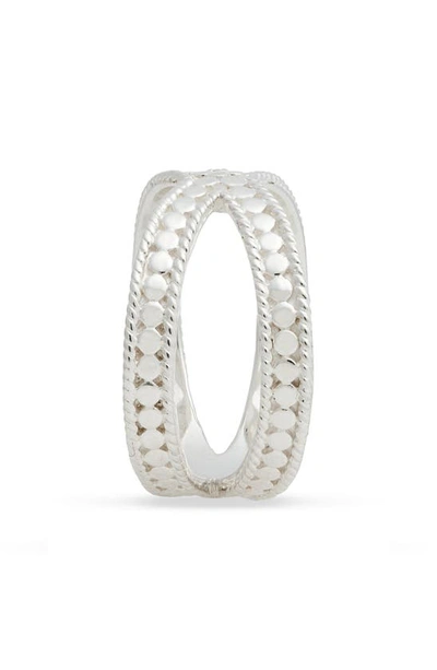 Anna Beck Classic Crossover Ring In Silver