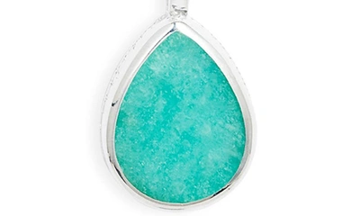 Shop Anna Beck Large Amazonite Pendant Necklace In Silver/ Amazonite