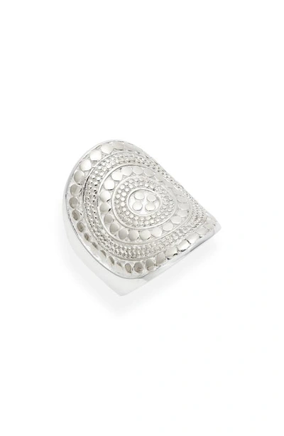 Shop Anna Beck Classic Saddle Ring In Silver