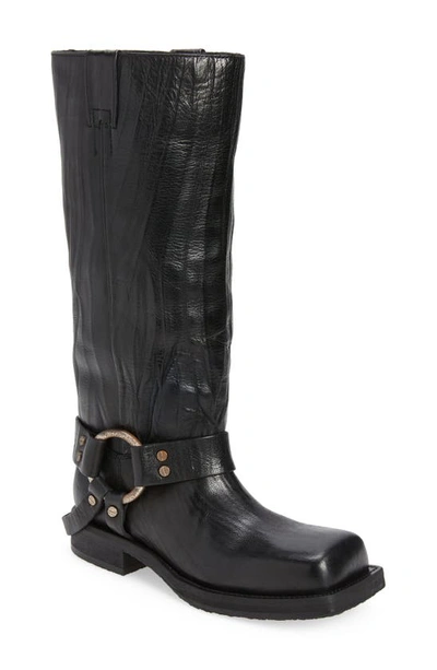 Shop Acne Studios Balius Harness Engineer Boot In Anthracite