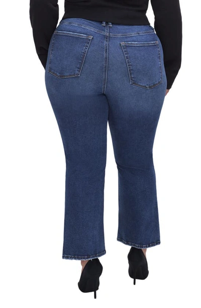 Shop Good American Always Fits Good Legs High Waist Crop Bootcut Jeans In Indigo520
