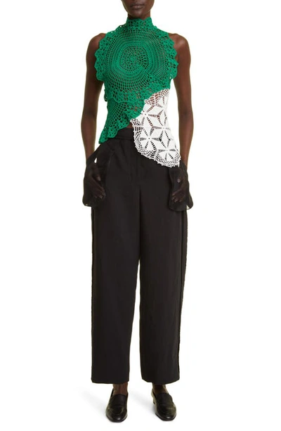 The Row Claudiu Wide-leg Trousers With Mesh Pockets In Black