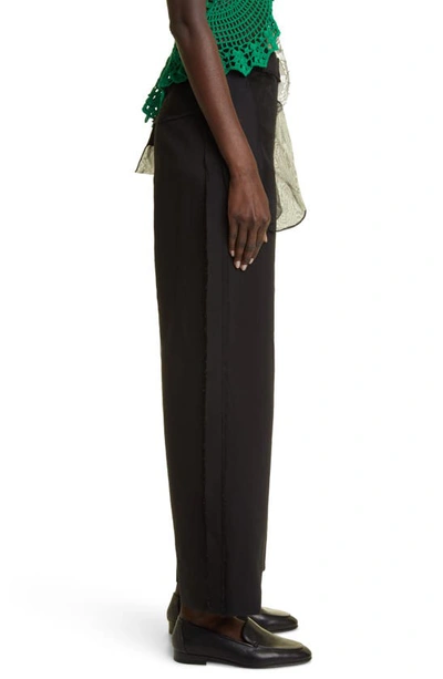 Shop The Row Claudiu Inside Out Straight Leg Wool & Mohair Trousers In Black