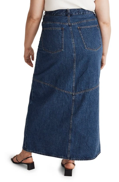 Shop Madewell Denim Maxi Skirt In Pineland Wash