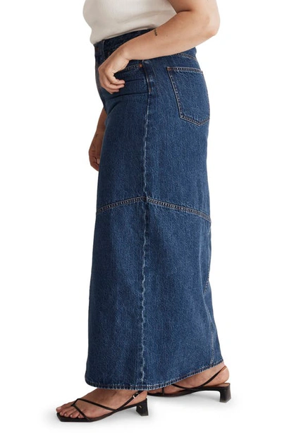 Shop Madewell Denim Maxi Skirt In Pineland Wash