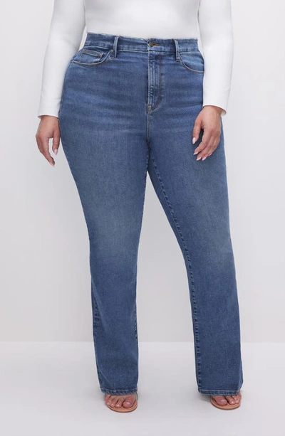 Shop Good American Always Fits Good Classic High Waist Bootcut Jeans In Indigo534